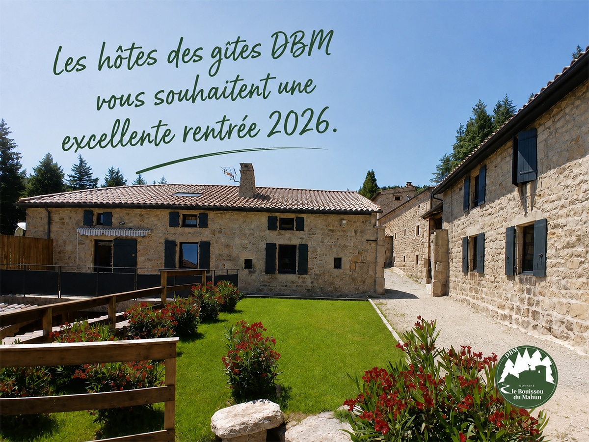 Les hôtes des Gîtes DBM vous souhaitent une très belle rentrée !